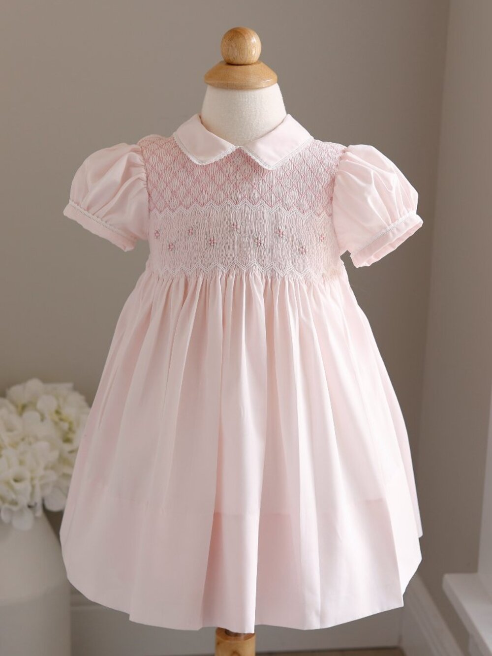 Pink Smocked Dress Heirloom Feltman Brothers Vintage Rare Find Fits 18/24 Month